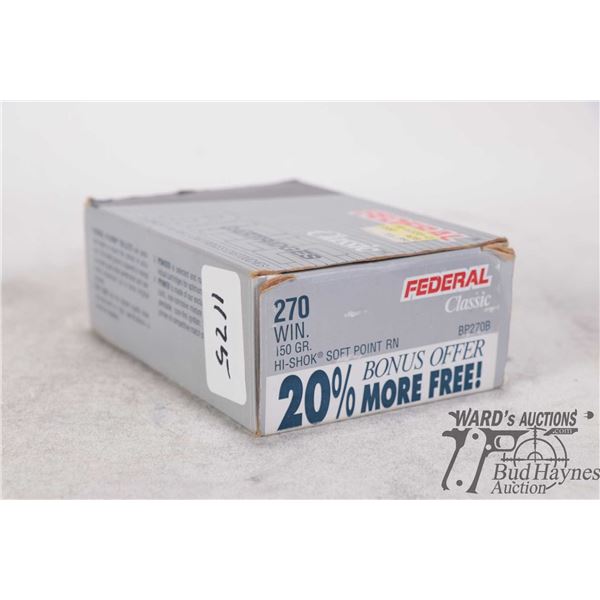 1 full 24 count box of Federal 270 win 150gr sp
