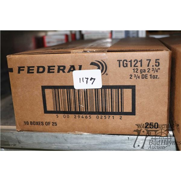 1 case with 10 full 25 count boxes of Federal Target load 2-3/4" #7-1/2