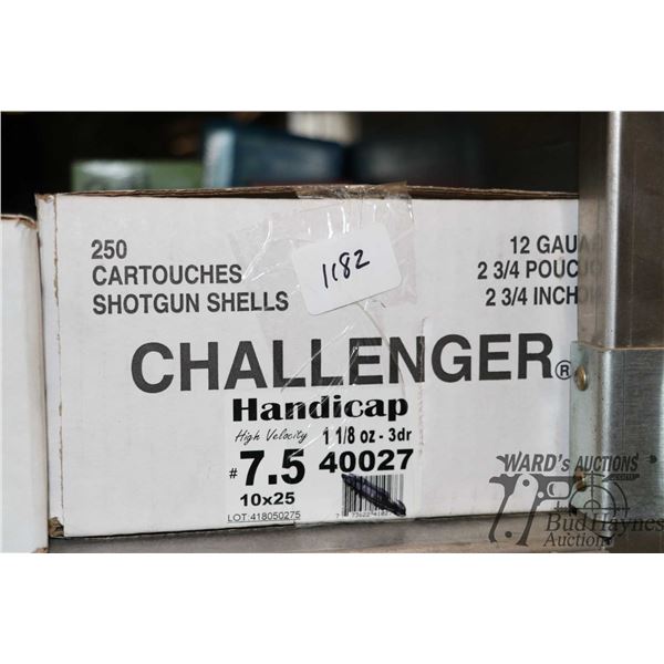 1 case with 10 full 25 count boxes of Challenger target load 2-3/4" #7-1/2