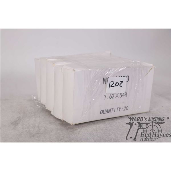 5 full 20 count boxes of 7.62x54R Norinco ammo