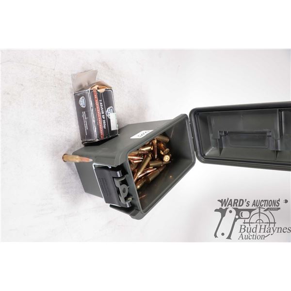 Ammo box containing 100 rounds of 7.62x54R and a 20 count box of MFS 7.62x54R, 203gr SP