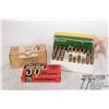 Image 1 : 3 boxes of mixed factory 30 cal M1 Garand rounds including 1 full 20 count box with 11 original Worm
