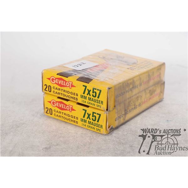 2 full 20 count boxes of Gevelot 7x57mm Mauser 154gr SPE