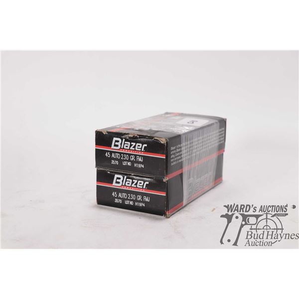 2 full 50 count boxes of Blazer 45 auto 230gr FMJ