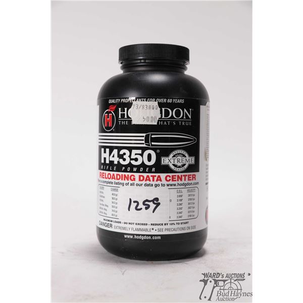 1 full 1lb container of Hdgdon H430 rifle powder