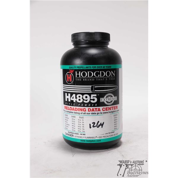 1 full 1lb container of Hdgdon H4895 rifle powder