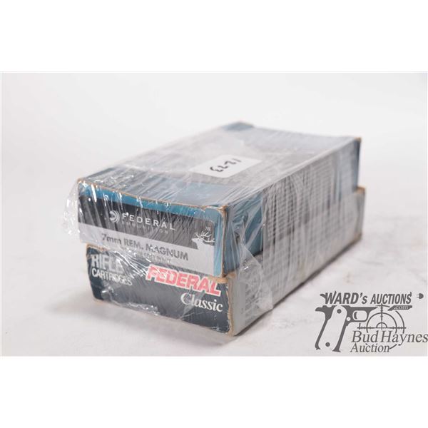 1 Full 20 count box with 10 Federal classic 7mm Rem mag and 10 reloads plus a 10 count box of Federa