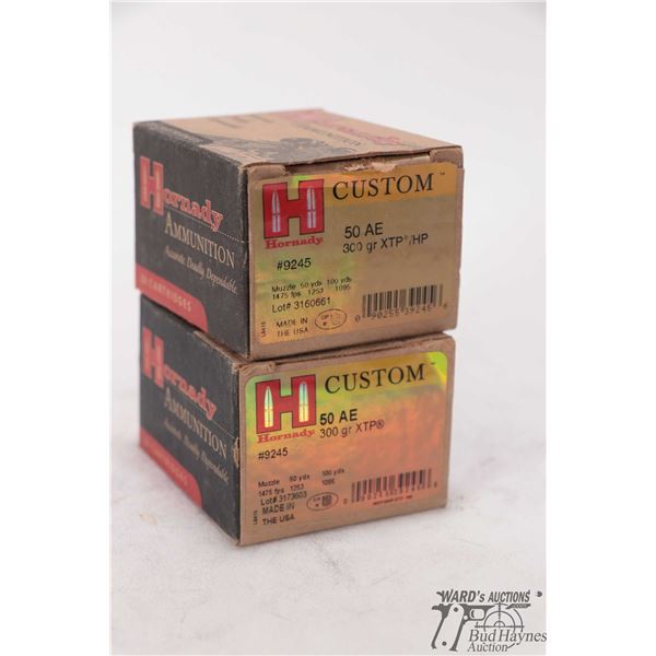 2 full 20 count boxes of Hornady custom 50 AE 300gr XTP