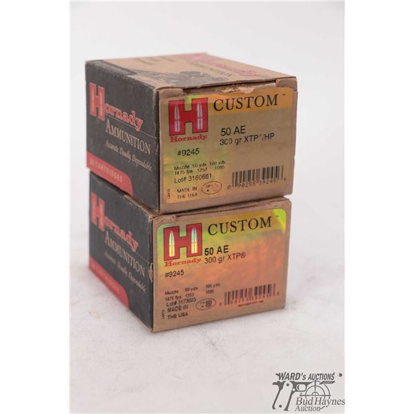 2 full 20 count boxes of Hornady custom 50 AE 300gr XTP