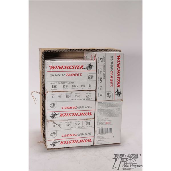 5 Full 25 count boxes of Winchester super target 12ga 2-3/4" #8