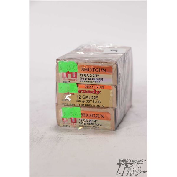 3 Full 5 count boxes of Hornady shotgun 12ga 300gr SST slugs for rifled barrels only