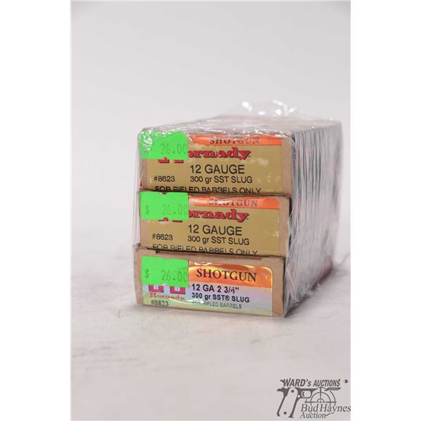 3 Full 5 count boxes of Hornady shotgun 12ga 300gr SST slugs for rifled barrels only