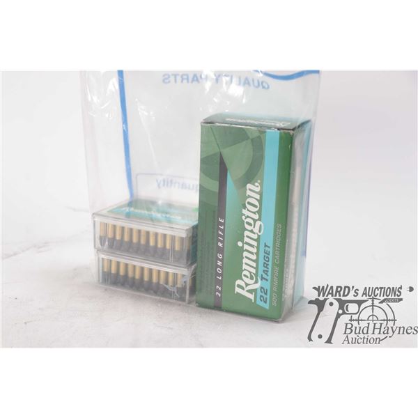 1 Full 500 count box of Remington 22 target 40gr lead round nose and 2 100 count Remington 22 target