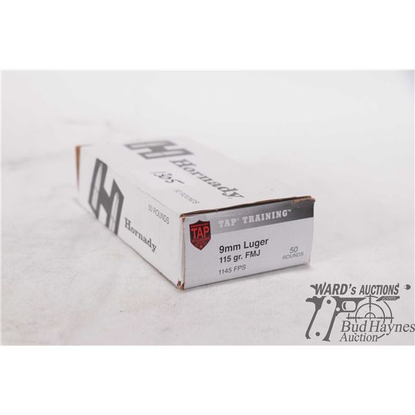 1 Full 50 count box of Hornady Tap training 9mm Luger 115 gr. FMJ
