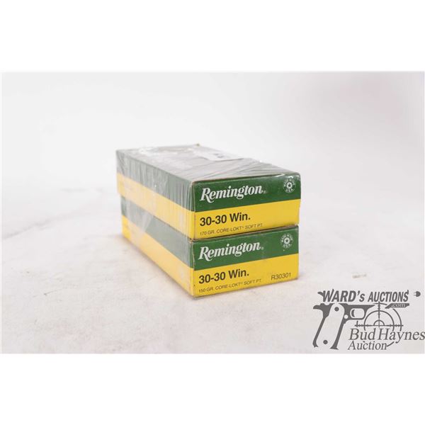 Two full 20 count boxes Remington .30-30 win (one box 170 gr soft point and one box 150 gr soft poin