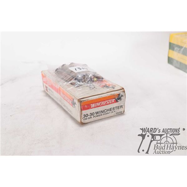 One full 20 count box Winchester Super-x .30-30 win 150 gr power point SP and 6 unknown rounds
