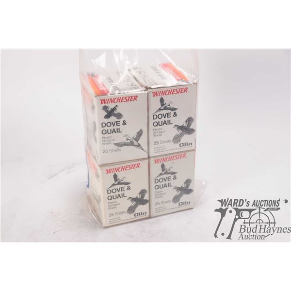 Four full 25 count boxes Winchester Dove & Quail 20 ga 2 3/4" #7 1/2