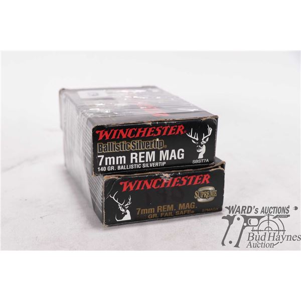 Two full 20 count boxes of 7mm rem mag 140 gr reloads