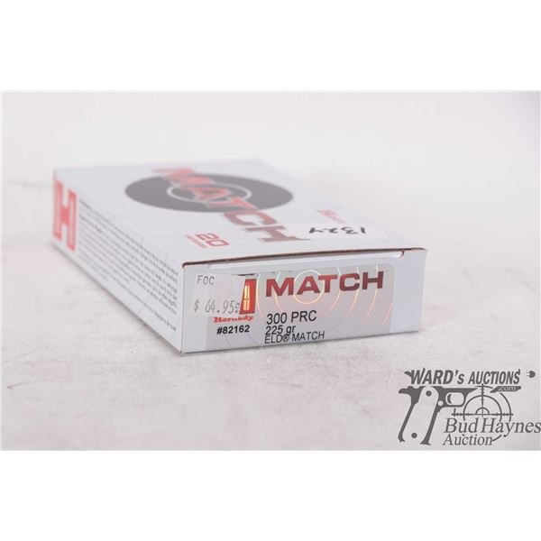 One full 20 count box Hornady Match .300 PRC 225 gr ELD match