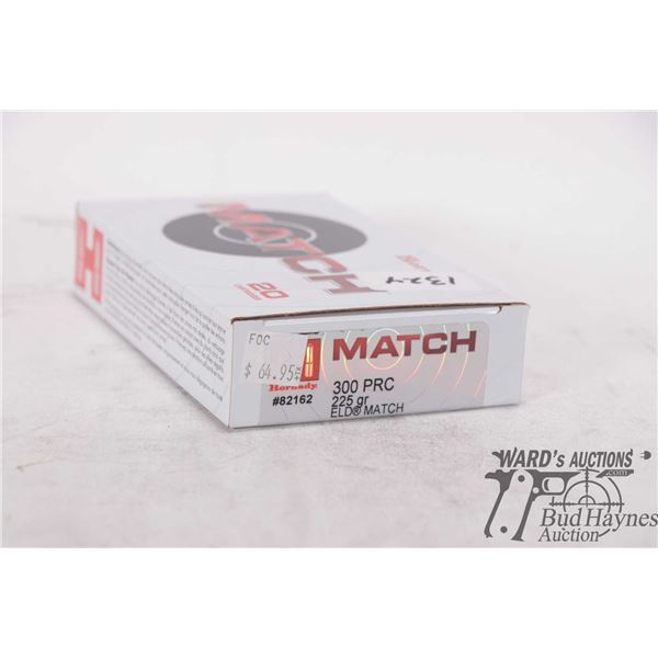 One full 20 count box Hornady Match .300 PRC 225 gr ELD match