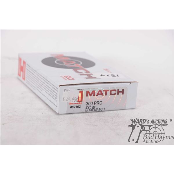 One full 20 count box Hornady Match .300 PRC 225 gr ELD match