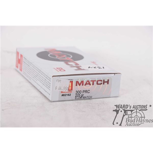 One full 20 count box Hornady Match .300 PRC 225 gr ELD match