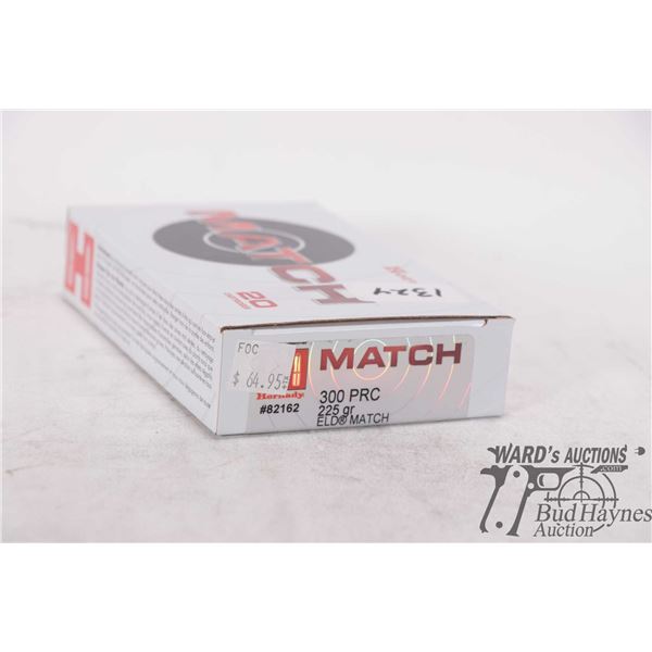 One full 20 count box Hornady Match .300 PRC 225 gr ELD match