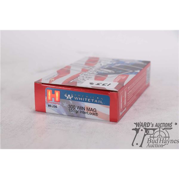 One full 20 count box Hornady American Whitetail .300 win mag 150 gr Interlock
