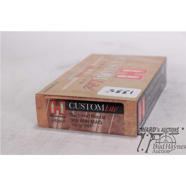 One full 20 count box Hornady custom lite reduced recoil .300 win mag 150 gr SST