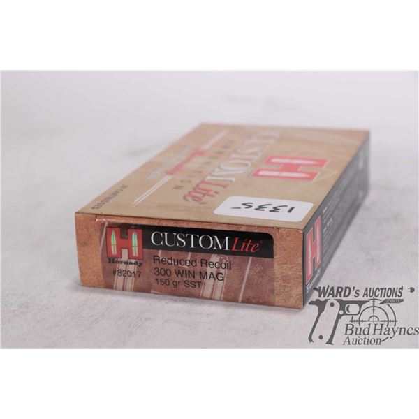 One full 20 count box Hornady custom lite reduced recoil .300 win mag 150 gr SST