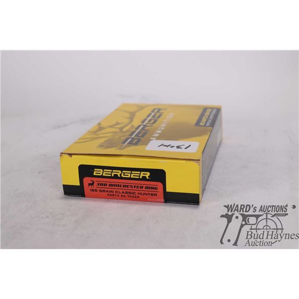 One full 20 count box Berger .300 win mag 185 gr