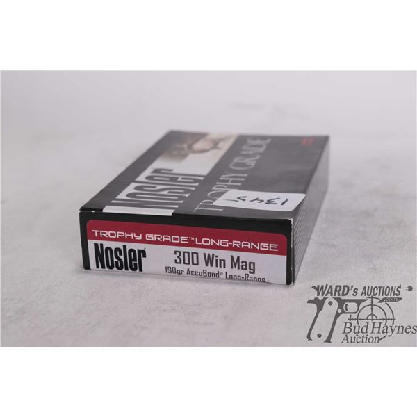 One full 20 count box Nosler trophy grade long range .300 win mag 190 gr accu-bond