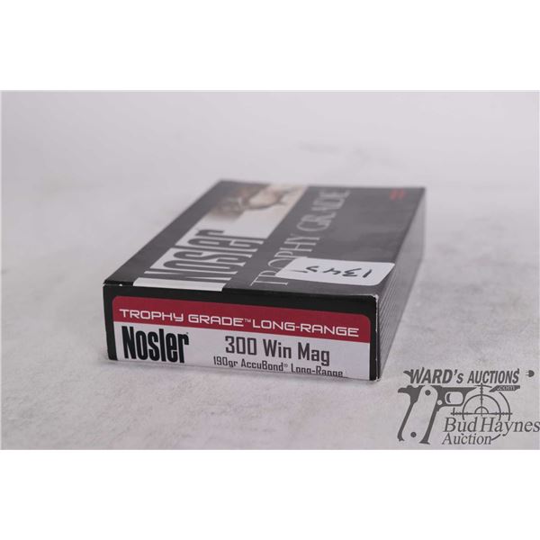 One full 20 count box Nosler trophy grade long range .300 win mag 190 gr accu-bond