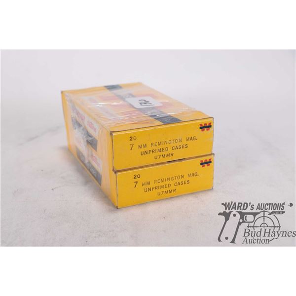 Two full 20 count boxes of 7mm rem mag reloads