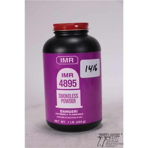 One full 1lb container of IMR 4895 gunpowder