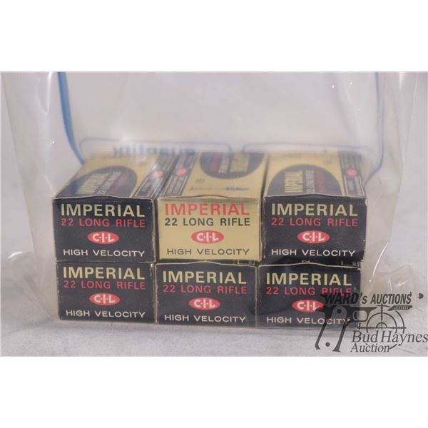 Six full 50 count boxes of vintage Imperial .22 LR