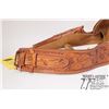 Image 4 : Modern hand tooled leather gun belt, total belt length 46 1/2". Fitted with cartridge loops, appear 