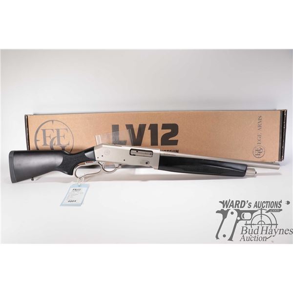 Non-Restricted shotgun EGE Arms model LV 12, 12 ga. 3" lever action, w/ bbl length 18 1/2" muzzle di