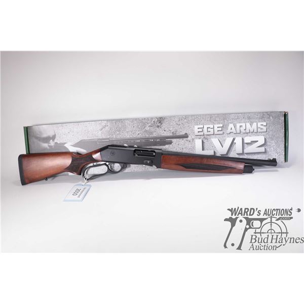 Non-Restricted shotgun EGE ARMS model LV 12, 12 ga. 3" lever action, w/ bbl length 18 1/2" [Satin bl