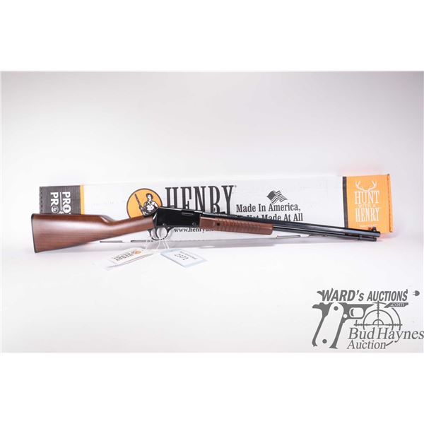 Non-Restricted rifle Henry model H003TM, .22 Mag pump action, w/ bbl length 20" [Blued octagonal bar