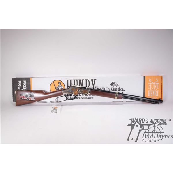 Non-Restricted rifle Henry model H004FM Firemans Tribute, .22 LR lever action, w/ bbl length 20" [Bl