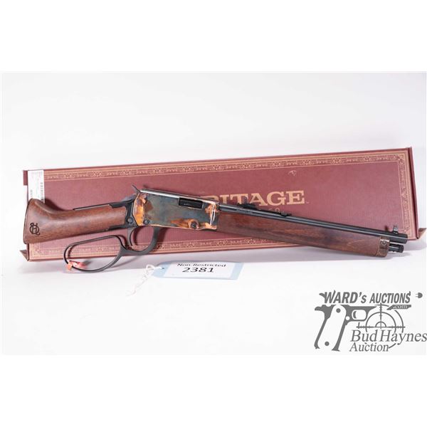 Non-Restricted rifle HERITAGE model Settler's Mares Leg, 22 LR lever action, w/ bbl length 12 1/2" [