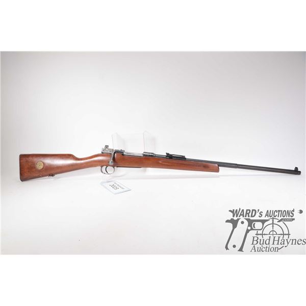 Non-Restricted rifle Husqvarna model M38, 6.5X55mm Swedish bolt action, w/ bbl length 24" [Blued bar