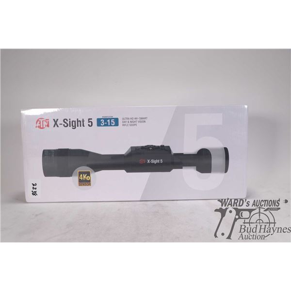New in box ATN X-Sight 5, 3-15 Ultra HD 4K + smart day & night vision rifle scope