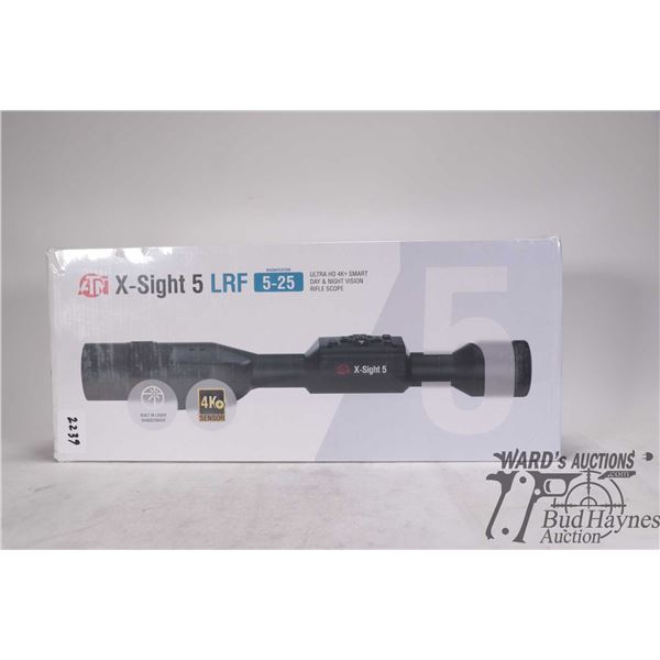 New in box ATN X-Sight 5 LRF 5-15 Ultra HD 4K+ smart day & night vision rifle scope