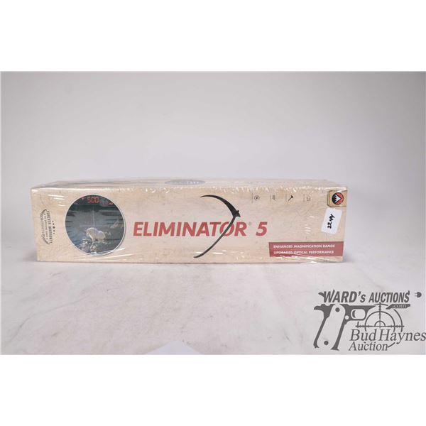 New in box Burris Eliminator 5, 5-20X50 rifle scope with automatic trajectory compensation, laser ra