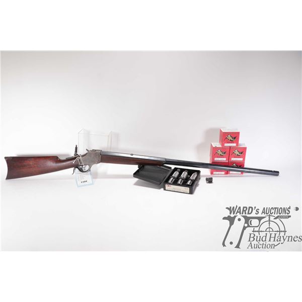 Non-Restricted rifle Winchester model 1885 High Wall, 38 Express Single shot falling block, w/ bbl l