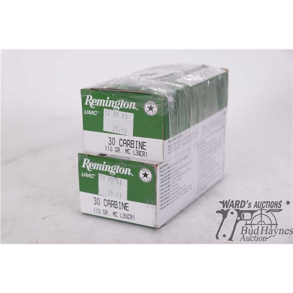 One full 50 count and a partial 40 count box Remington .30 carbine 110 gr MC
