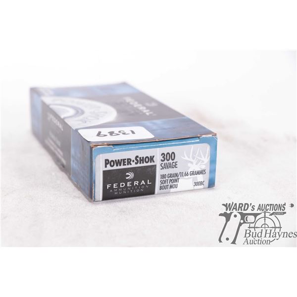 One full 20 count box Federal power shok .300 sav 180 gr soft point
