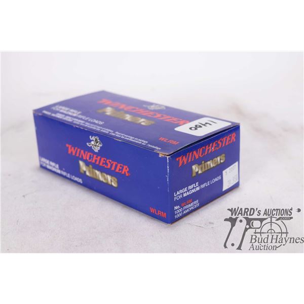 One full 1000 count box Winchester WLR large rifle primers